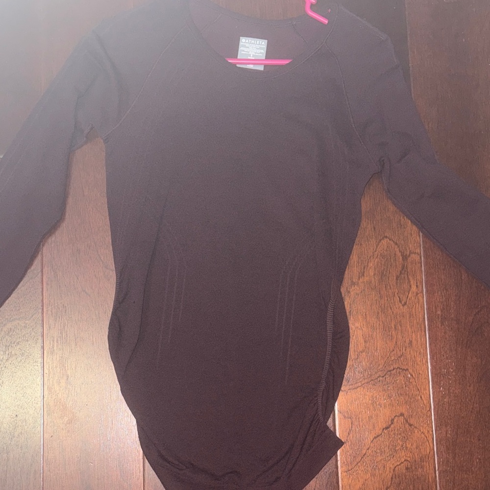 Athleta Burgundy Long Sleeve Top